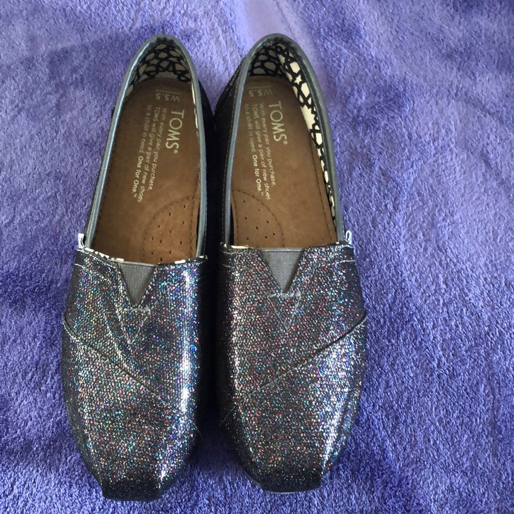 Toms Classic Multi colored Glitter canvas